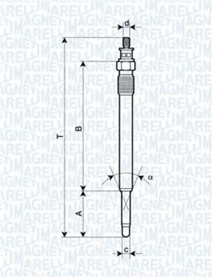 MAGNETI MARELLI 062900013304 -  Свеча накаливания